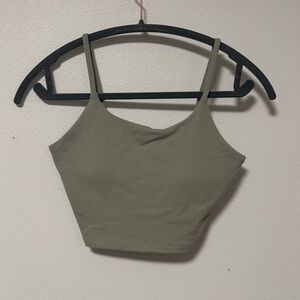 Olive Green Women's Sports Bra